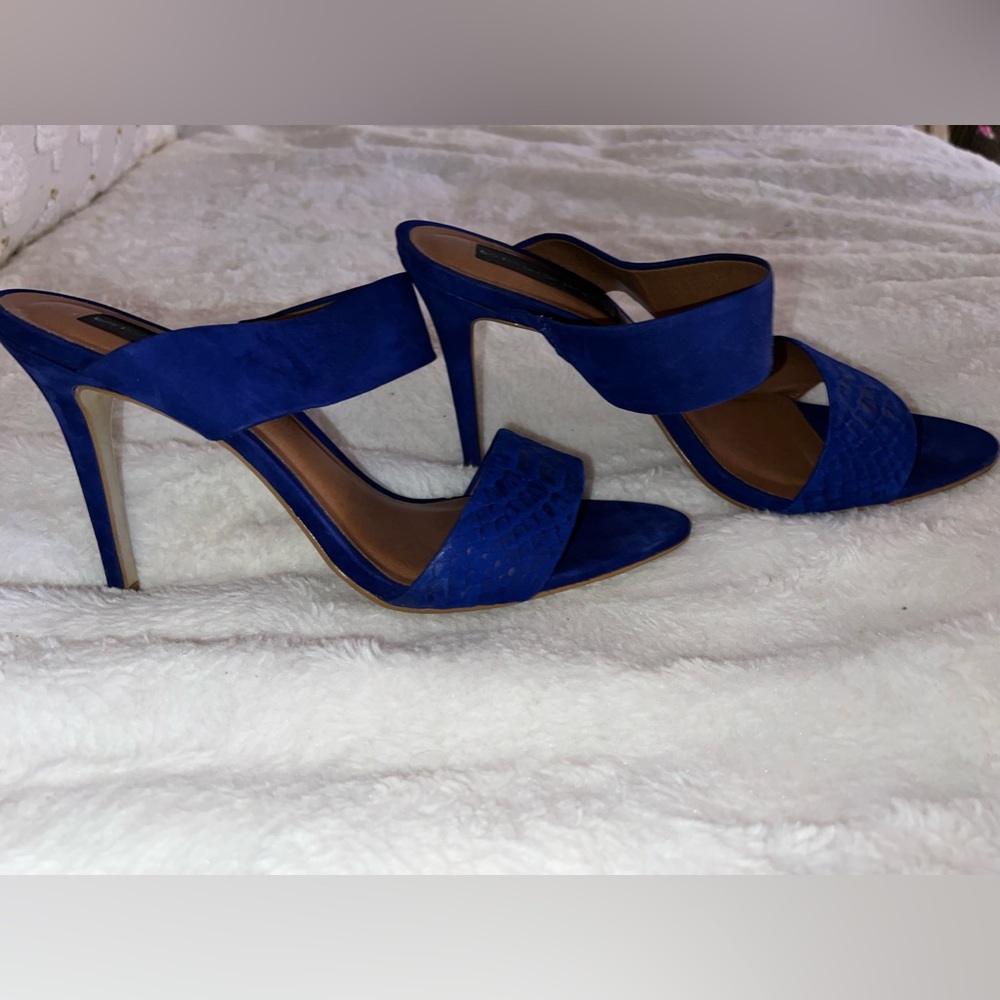 Steven by Steve Madden, royal blue suede heeled sandal